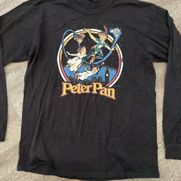 Disney Peter Pan “Darling Flight” Long Sleeve Shirt Size Large Vintage Graphics - Picture 4 of 9